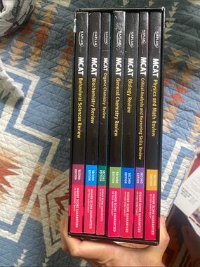 Kaplan MCAT Complete Review Set - Black with Color Accents